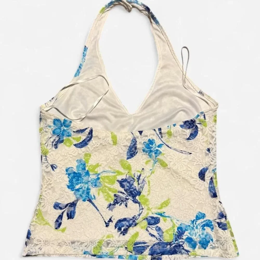 Cache Floral Lace Halter Top